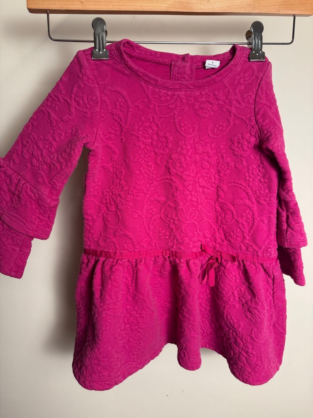 Janie and Jack Cotton Blend Jacquard Sweater Dress